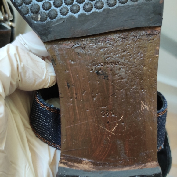 Burberry Canvas Plaid Check Ankle Strap Thong Sandals 38.5/8 - Picture 12 of 16